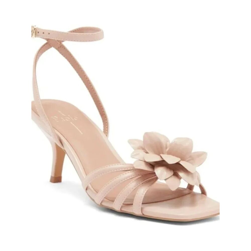 Linea Paolo Candice Flower Pink Leather Sandals Size 8M NWOB